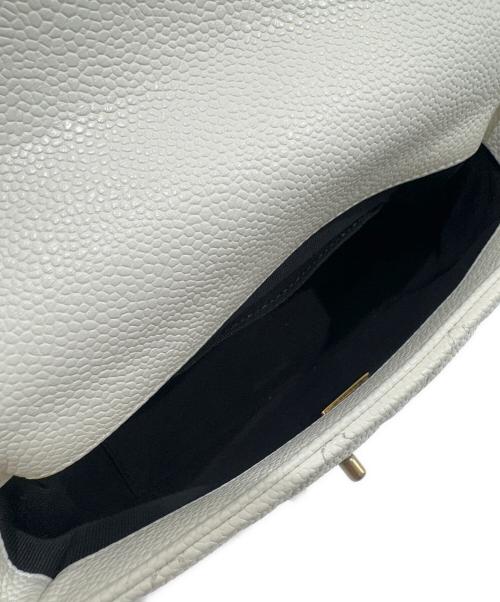 CHANEL（シャネル）CHANEL (シャネル) ミニマトラッセ  ホワイト×ゴールド金具 サイズ:mini/ミニの古着・服飾アイテム