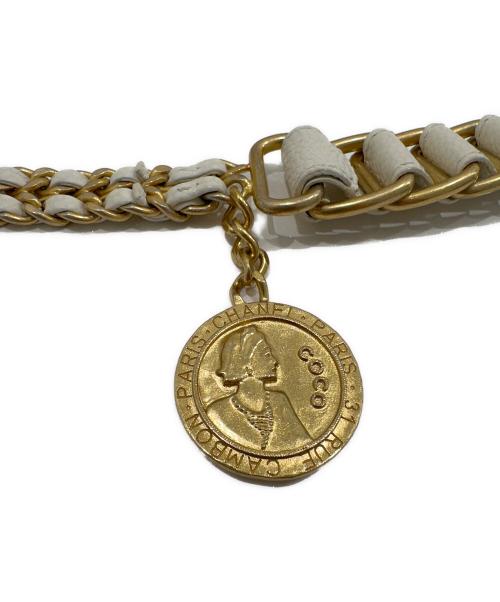 CHANEL（シャネル）CHANEL (シャネル) ミニマトラッセ  ホワイト×ゴールド金具 サイズ:mini/ミニの古着・服飾アイテム