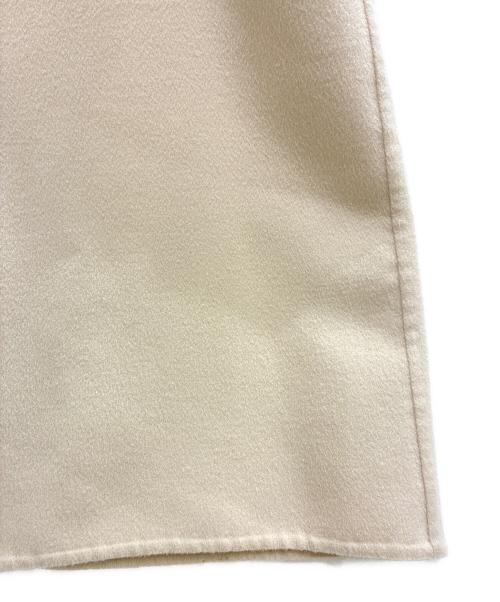 HERMES（エルメス）HERMES (エルメス) 襟レザー切替カシミヤコート アイボリー サイズ:34の古着・服飾アイテム
