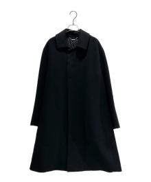 Christian Dior（クリスチャン ディオール）の古着「ダブルフェイスオブリークウールコート」｜ブラック