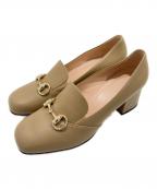 GUCCIグッチ）の古着「Horsebit pumps ホースビットパンプス 466701」｜ベージュ