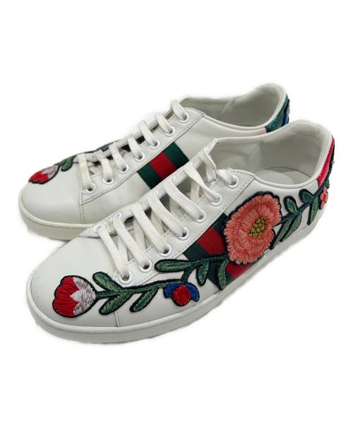 GUCCI（グッチ）GUCCI (グッチ) Sherry Line Sneakers シェリーラインスニーカー 431917 ホワイト サイズ:43の古着・服飾アイテム