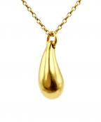 TIFFANY & Co.ティファニー アンド コー）の古着「Tear drop Necklace ティアドロップネックレス/K18YG」｜ゴールド