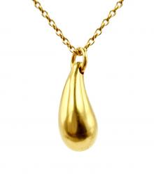 TIFFANY & Co.（ティファニー アンド コー）の古着「Tear drop Necklace ティアドロップネックレス/K18YG」｜ゴールド