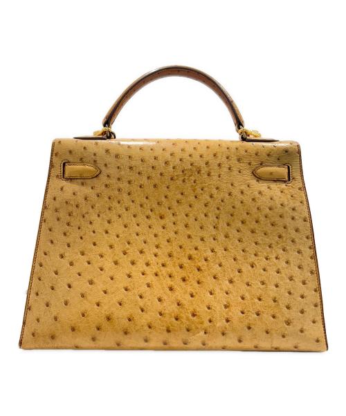 HERMES（エルメス）HERMES (エルメス) Kelly32/ケリー32/外縫い/ゴールド金具/オーストリッチ/サフラン サイズ:32の古着・服飾アイテム