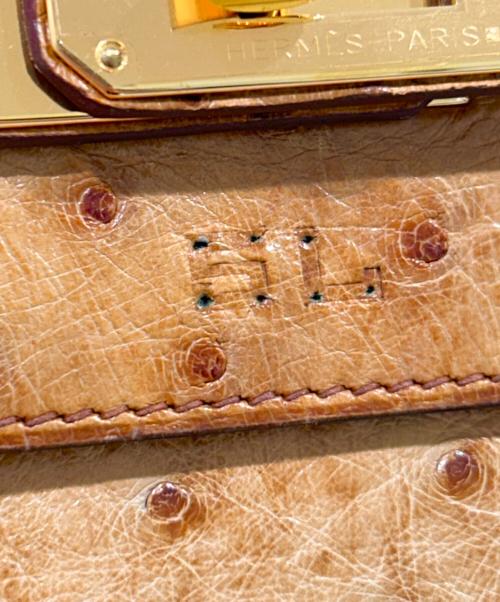 HERMES（エルメス）HERMES (エルメス) Kelly32/ケリー32/外縫い/ゴールド金具/オーストリッチ/サフラン サイズ:32の古着・服飾アイテム