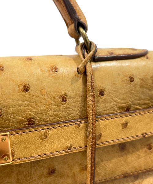 HERMES（エルメス）HERMES (エルメス) Kelly32/ケリー32/外縫い/ゴールド金具/オーストリッチ/サフラン サイズ:32の古着・服飾アイテム