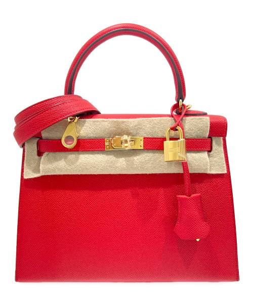 HERMES（エルメス）HERMES (エルメス) ケリー25/外縫い/ルージュラデュー/ゴールド金具/ヴォーエプソン/K刻印2025年製 ルージュラデュー×ゴールド金具 未使用品の古着・服飾アイテム