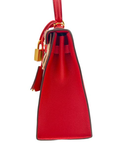 HERMES（エルメス）HERMES (エルメス) ケリー25/外縫い/ルージュラデュー/ゴールド金具/ヴォーエプソン/K刻印2025年製 ルージュラデュー×ゴールド金具 未使用品の古着・服飾アイテム