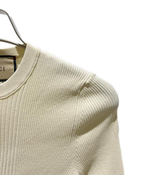 GUCCI（グッチ）GUCCI (グッチ) ヘンリーネックニット 691568 アイボリー サイズ:Mの古着・服飾アイテム