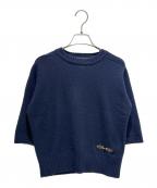 GUCCIグッチ）の古着「ホースビット付きカシミアトップス 628389」｜ネイビー