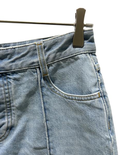 BOTTEGA VENETA（ボッテガベネタ）BOTTEGA VENETA (ボッテガベネタ) ブルーカーブドシェイプジーンズ スカイブルー サイズ:34の古着・服飾アイテム