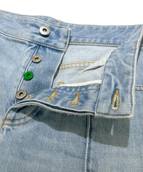 BOTTEGA VENETA（ボッテガベネタ）BOTTEGA VENETA (ボッテガベネタ) ブルーカーブドシェイプジーンズ スカイブルー サイズ:34の古着・服飾アイテム