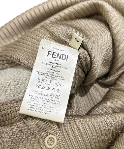 FENDI（フェンディ）FENDI (フェンディ) シュミーズドレス　FZDB59 AOEP ベージュ サイズ:40の古着・服飾アイテム