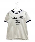 CELINEセリーヌ）の古着「CELINE PARIS Tシャツ/CELINE PARIS T-Shirt/2X872671Q」｜ホワイト