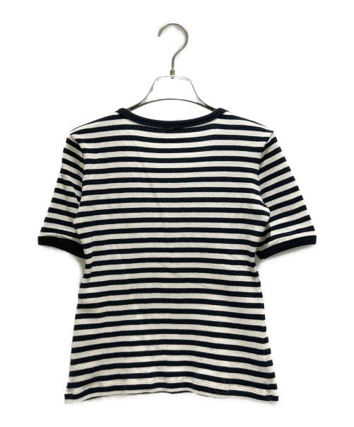 CELINE（セリーヌ）CELINE (セリーヌ) リブコットンジャージー マリニエール T シャツ ブラック×ホワイト サイズ:XSの古着・服飾アイテム