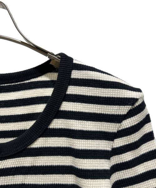 CELINE（セリーヌ）CELINE (セリーヌ) リブコットンジャージー マリニエール T シャツ ブラック×ホワイト サイズ:XSの古着・服飾アイテム