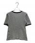 CELINE (セリーヌ) リブコットンジャージー マリニエール T シャツ ブラック×ホワイト サイズ:XS：40000円