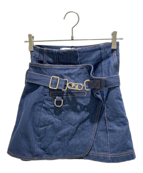 FENDI（フェンディ）FENDI (フェンディ) レイヤードデニムスカート インディゴ サイズ:36の古着・服飾アイテム
