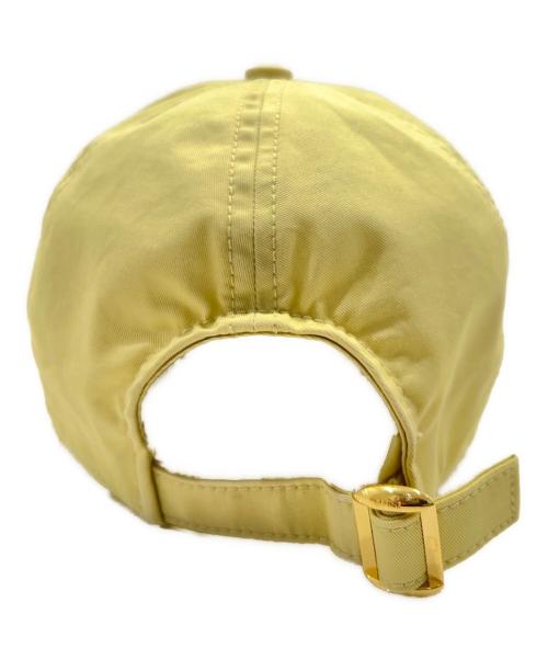 CELINE（セリーヌ）CELINE (セリーヌ) ロゴ刺繍入り ベースボールキャップ イエロー サイズ:Mの古着・服飾アイテム