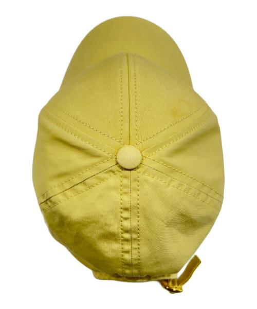 CELINE（セリーヌ）CELINE (セリーヌ) ロゴ刺繍入り ベースボールキャップ イエロー サイズ:Mの古着・服飾アイテム