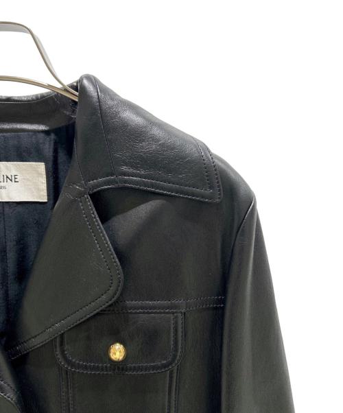 CELINE（セリーヌ）CELINE (セリーヌ) ネオコート ソフトラムスキン ブラック サイズ:36の古着・服飾アイテム