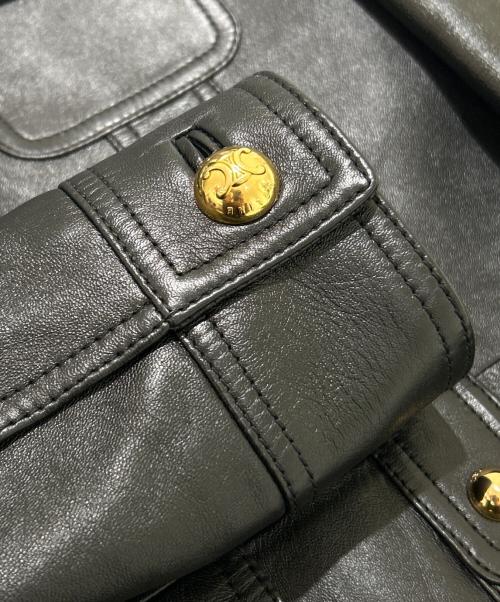 CELINE（セリーヌ）CELINE (セリーヌ) ネオコート ソフトラムスキン ブラック サイズ:36の古着・服飾アイテム