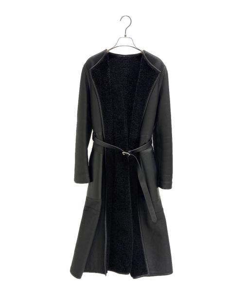 LOUIS VUITTON（ルイ ヴィトン）LOUIS VUITTON (ルイ ヴィトン) リバーシブルムートンロングコート FJLC05TBH ブラック サイズ:34の古着・服飾アイテム