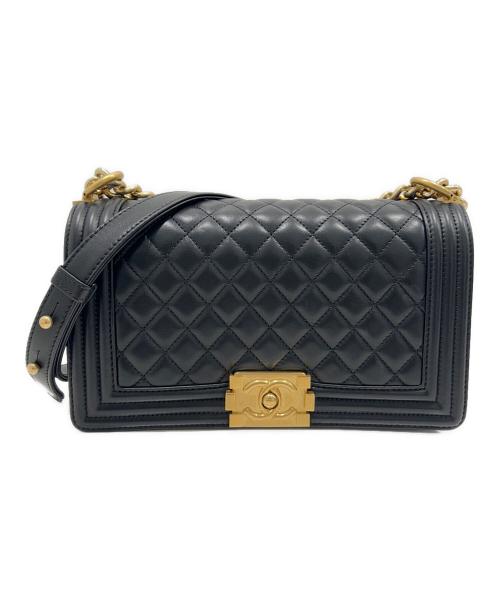 CHANEL（シャネル）CHANEL (シャネル) ボーシャネル25/ゴールド金具/ラムスキン ブラック サイズ:25の古着・服飾アイテム