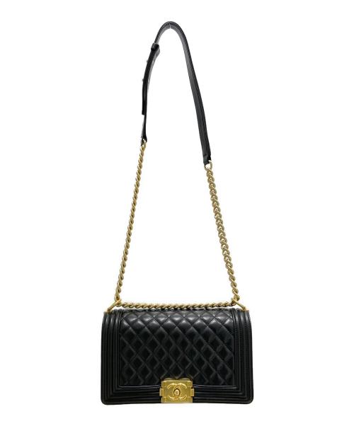 CHANEL（シャネル）CHANEL (シャネル) ボーシャネル25/ゴールド金具/ラムスキン ブラック サイズ:25の古着・服飾アイテム