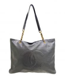 CHANEL（シャネル）の古着「ラージココマークトートバッグ」｜ブラック