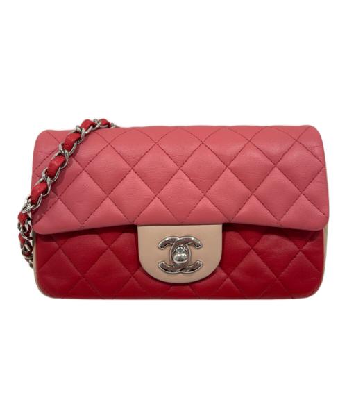 CHANEL（シャネル）CHANEL (シャネル) CHANEL/ミニマトラッセショルダーバッグ/レッド×ベージュ/バイカラー レッド×ベージュ/バイカラー サイズ:ミニ/20の古着・服飾アイテム