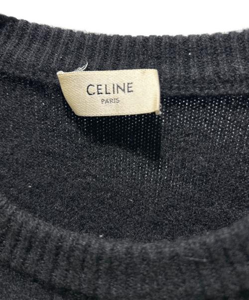CELINE（セリーヌ）CELINE (セリーヌ) カシミヤクルーネックニット2A528981E ブラック サイズ:XLの古着・服飾アイテム