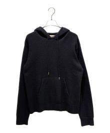 CELINE（セリーヌ）の古着「CELINE by Hedi Slimane エディ期 カシミヤプルオーバーニットパーカー A40G152I」｜ブラック