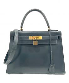 HERMES（エルメス）の古着「Kelly 28/ケリー28 外縫い/ボックスカーフ/〇S刻印：1989年製/モスグリーン系/ゴールド金具」｜モスグリーン系