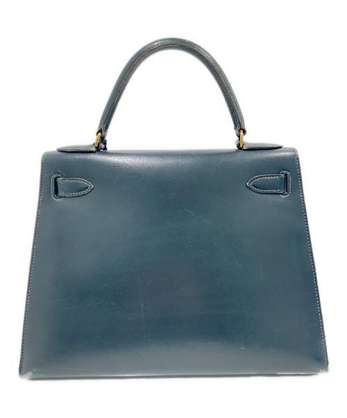 HERMES（エルメス）HERMES (エルメス) Kelly 28/ケリー28 外縫い/ボックスカーフ/〇S刻印：1989年製/モスグリーン系/ゴールド金具 モスグリーン系 サイズ:28の古着・服飾アイテム