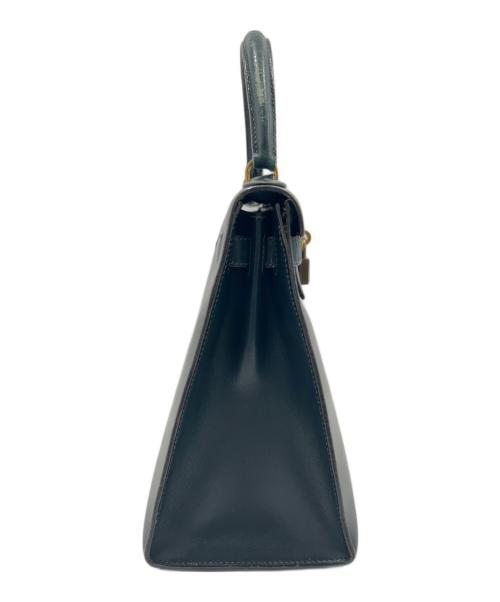 HERMES（エルメス）HERMES (エルメス) Kelly 28/ケリー28 外縫い/ボックスカーフ/〇S刻印：1989年製/モスグリーン系/ゴールド金具 モスグリーン系 サイズ:28の古着・服飾アイテム