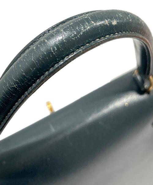 HERMES（エルメス）HERMES (エルメス) Kelly 28/ケリー28 外縫い/ボックスカーフ/〇S刻印：1989年製/モスグリーン系/ゴールド金具 モスグリーン系 サイズ:28の古着・服飾アイテム