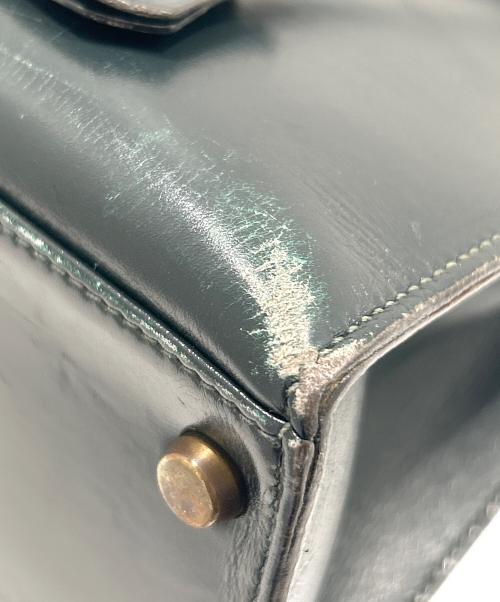 HERMES（エルメス）HERMES (エルメス) Kelly 28/ケリー28 外縫い/ボックスカーフ/〇S刻印：1989年製/モスグリーン系/ゴールド金具 モスグリーン系 サイズ:28の古着・服飾アイテム