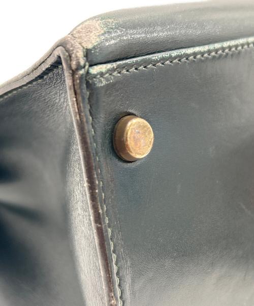 HERMES（エルメス）HERMES (エルメス) Kelly 28/ケリー28 外縫い/ボックスカーフ/〇S刻印：1989年製/モスグリーン系/ゴールド金具 モスグリーン系 サイズ:28の古着・服飾アイテム