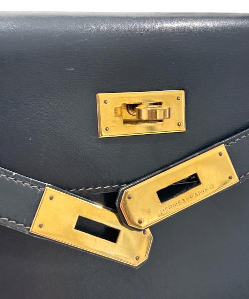 HERMES（エルメス）HERMES (エルメス) Kelly 28/ケリー28 外縫い/ボックスカーフ/〇S刻印：1989年製/モスグリーン系/ゴールド金具 モスグリーン系 サイズ:28の古着・服飾アイテム