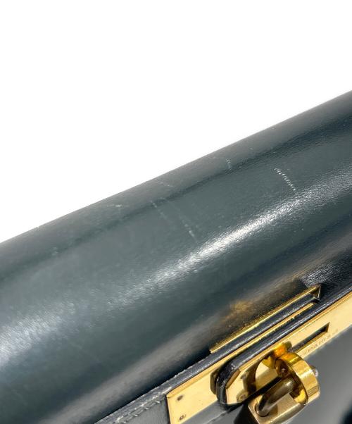 HERMES（エルメス）HERMES (エルメス) Kelly 28/ケリー28 外縫い/ボックスカーフ/〇S刻印：1989年製/モスグリーン系/ゴールド金具 モスグリーン系 サイズ:28の古着・服飾アイテム