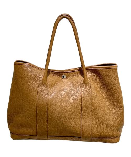HERMES（エルメス）HERMES (エルメス) ガーデンパーティ PM/ネゴンダ/□M刻印2009年製造/ハンドバッグ ブラウン系 サイズ:PMの古着・服飾アイテム