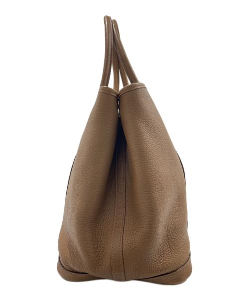 HERMES（エルメス）HERMES (エルメス) ガーデンパーティ PM/ネゴンダ/□M刻印2009年製造/ハンドバッグ ブラウン系 サイズ:PMの古着・服飾アイテム