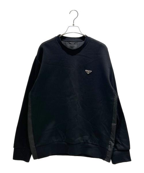 PRADA（プラダ）PRADA (プラダ) トライアングルロゴスウェットシャツ UJL30A ブラック サイズ:XSの古着・服飾アイテム
