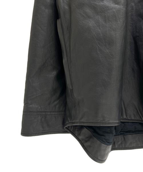 BALENCIAGA（バレンシアガ）BALENCIAGA (バレンシアガ) ソフトラムスキンフーデットレザーシャツジャケット ブラック サイズ:Lの古着・服飾アイテム