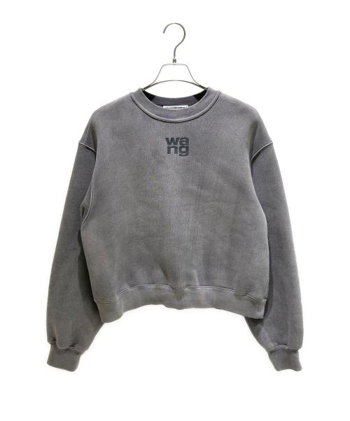 ALEXANDER WANG（アレキサンダー・ワン）ALEXANDER WANG (アレキサンダー・ワン) Essential Terry Crew Sweatshirtエッセンシャル テリー クルー スウェットシャツ4CC3241518 グレー サイズ:Sの古着・服飾アイテム