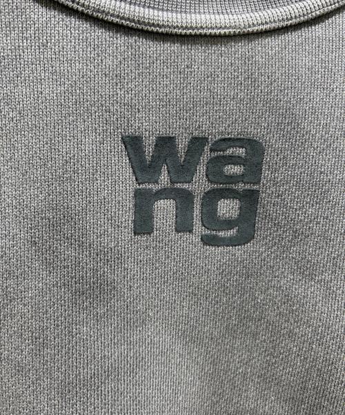 ALEXANDER WANG（アレキサンダー・ワン）ALEXANDER WANG (アレキサンダー・ワン) Essential Terry Crew Sweatshirtエッセンシャル テリー クルー スウェットシャツ4CC3241518 グレー サイズ:Sの古着・服飾アイテム