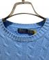中古・古着 POLO RALPH LAUREN (ポロ・ラルフローレン) Cable Knit Summer Sweater One Point Logoケーブルパターン ワンポイントロゴ サマーニット スカイブルー サイズ:XS：20000円