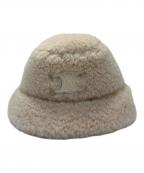 CELINEセリーヌ）の古着「トリオンフシェルパカシミア ロゴバケットハット2AUG0821Z.03NA」｜ベージュ